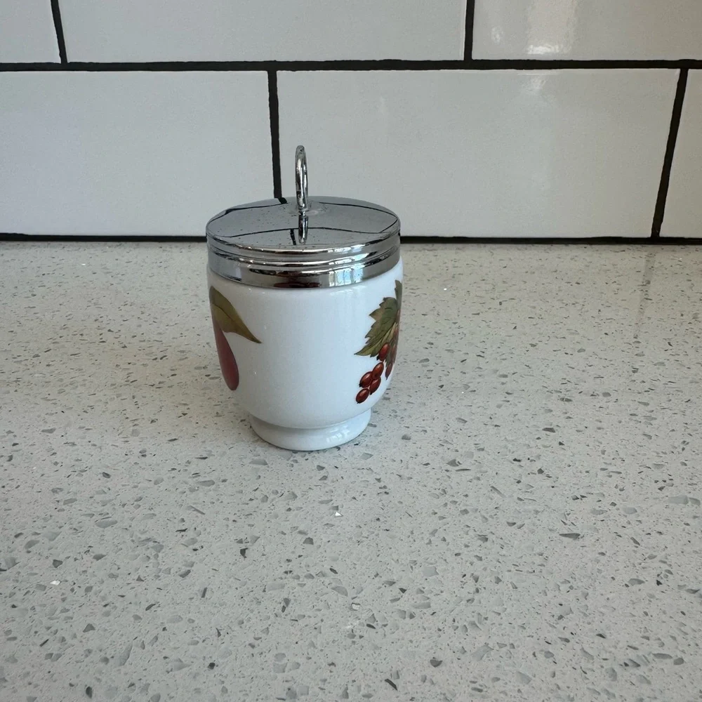 Royal Worcester King Size Egg Coddler with Fruit Motif